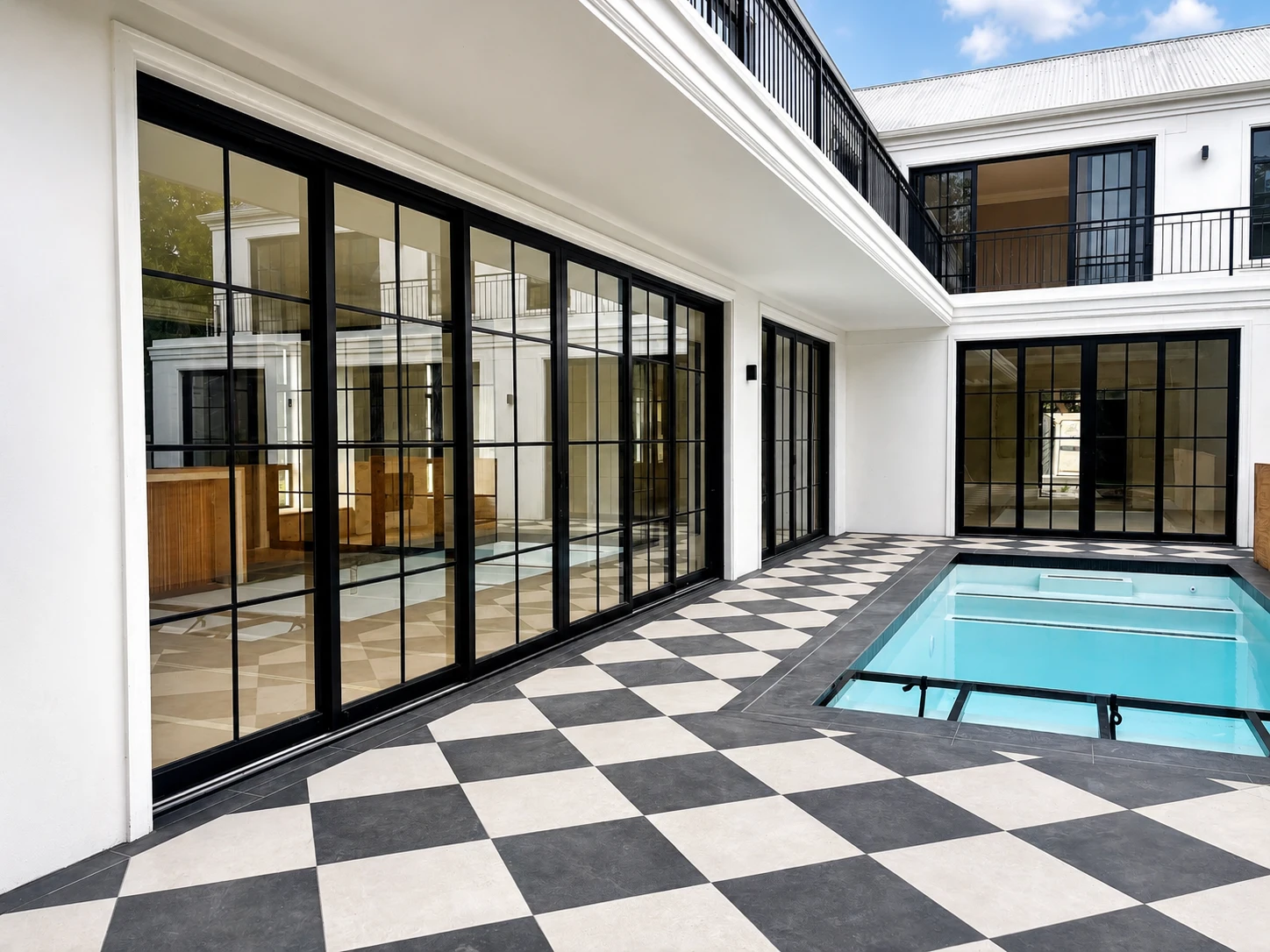Aluminium sleek look cottage pane