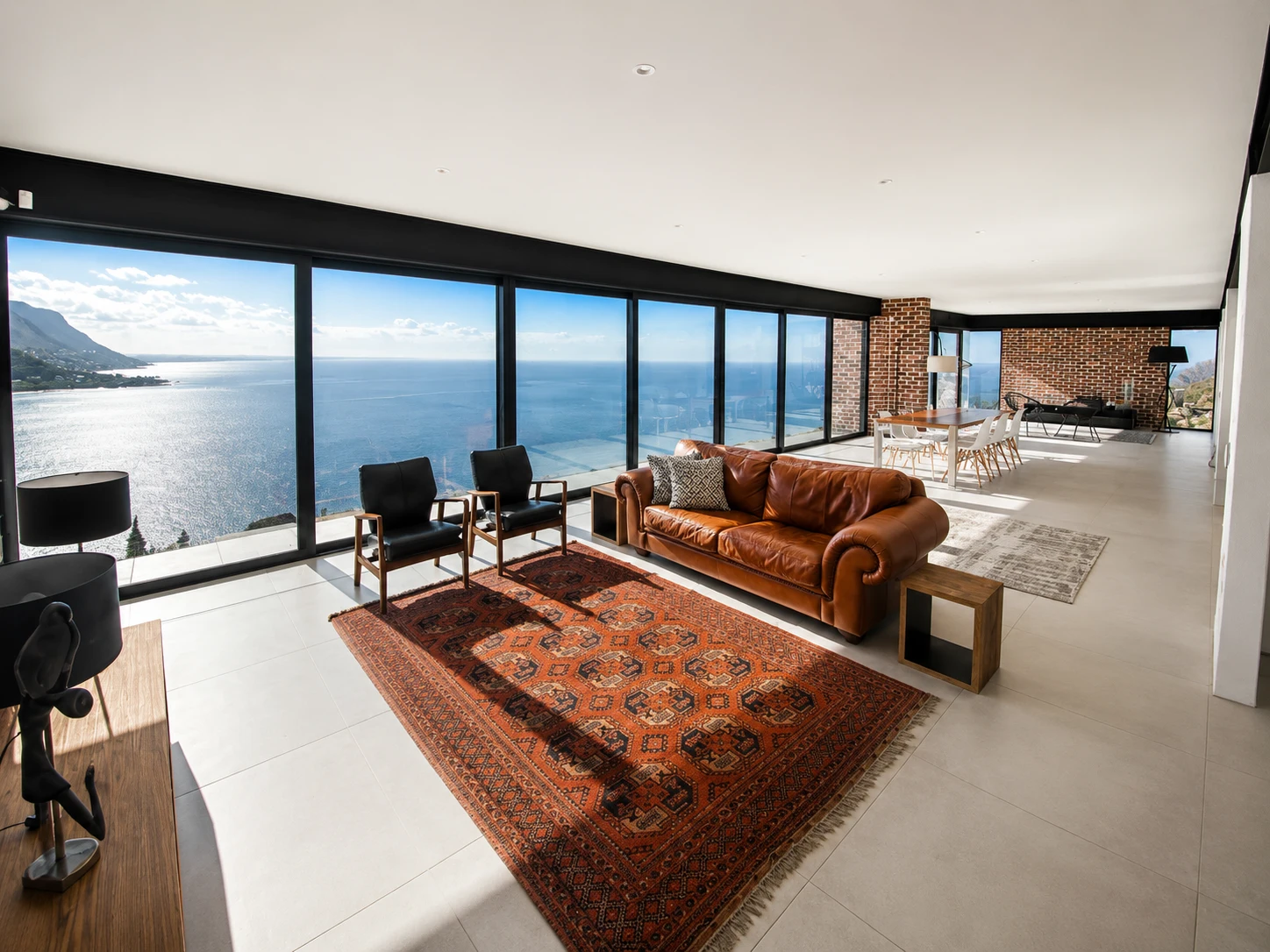 aluminium and glass doors and windows with view